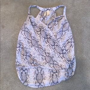 Snakeskin tank top blouse
